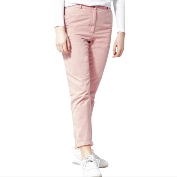 J. CREW 100% COTTON pink super soft Straight Leg Casual pants Size 4 - Picture 1 of 8